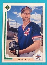 1991 Upper Deck RC #19 Charles Nagy Cleveland Indians BASEBALL Card C9