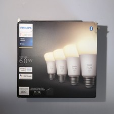 Philips Hue A19 Smart LED Bulb Soft White 60W-Eq Dimmable 4-Pack