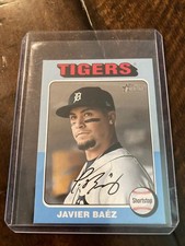 #408 Javier Báez 2024 Topps Heritage Mini Blue Border 14/25 Detroit Tigers Cubs