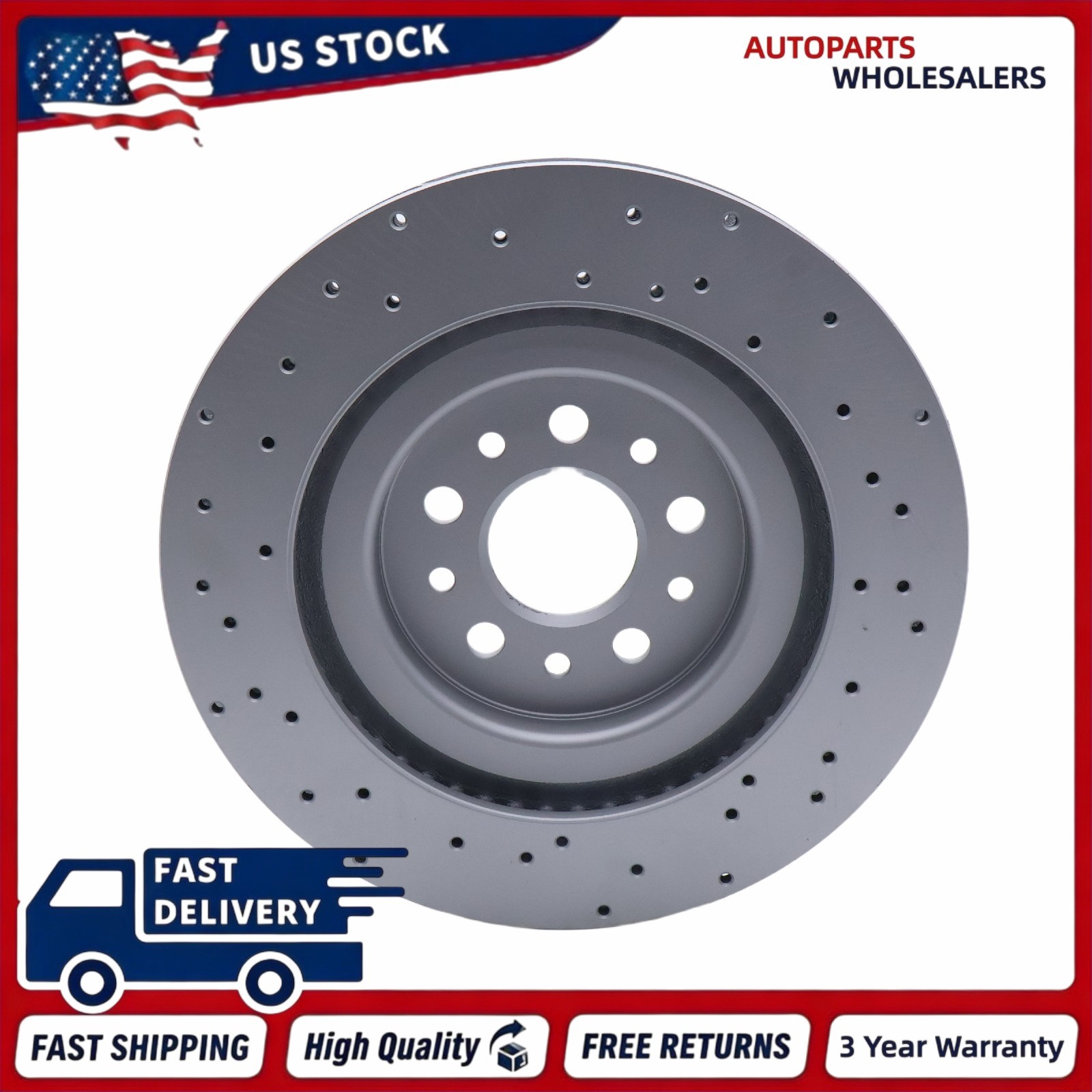 4x High-Quality Front Rear Brake Rotor For 2017-22 Maserati Ghibli Quattroporte