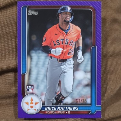 Topps 2025 Chrome Brice Matthews RC #23 Purple Parallel Astros /75 (67/75)
