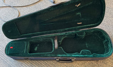 Violin 4/4 full size navy canvas green velveteen interior