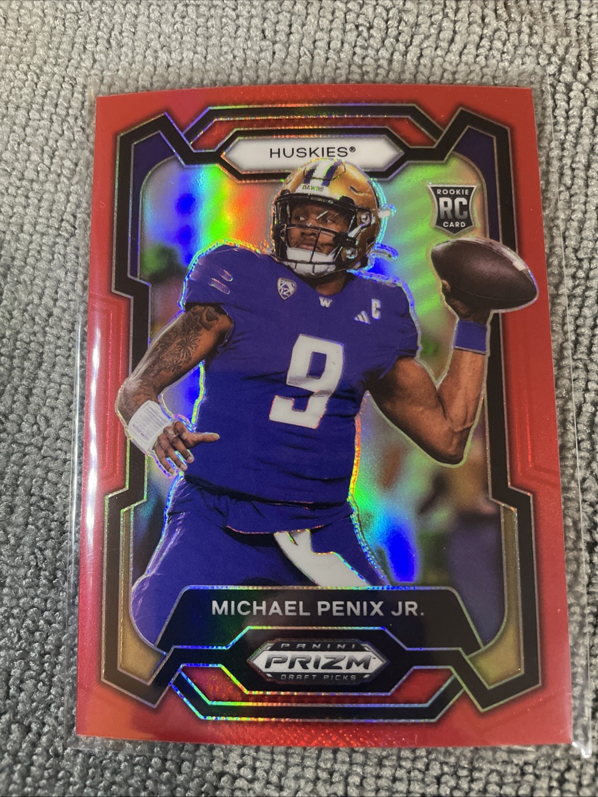 2024 Panini Prizm Draft Picks - Michael Penix Jr. #101 Red Prizm /299 (RC)