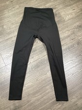 Black Maternity Over The Belly Active Leggings Medium High Waist Stretchy NWOT
