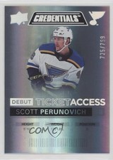 2021 Credentials Debut Ticket Access 725/799 Tier 2 Scott Perunovich #134 01ks