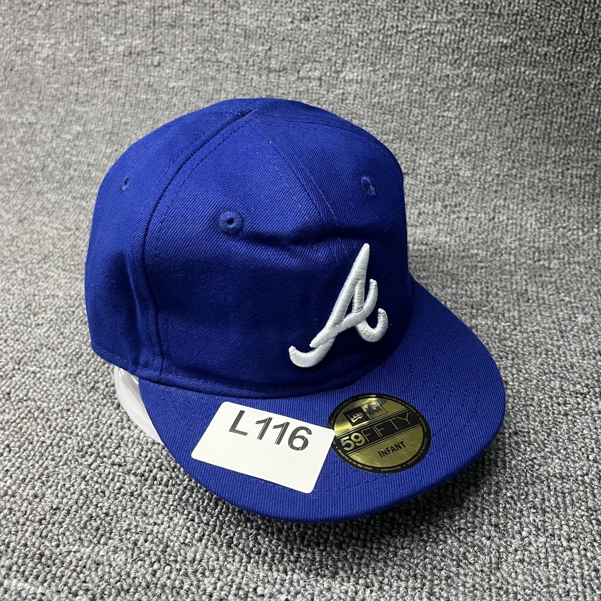 New Era Infant Atlanta Braves My First 59FIFTY Fitted Hat Royal Blue Kids