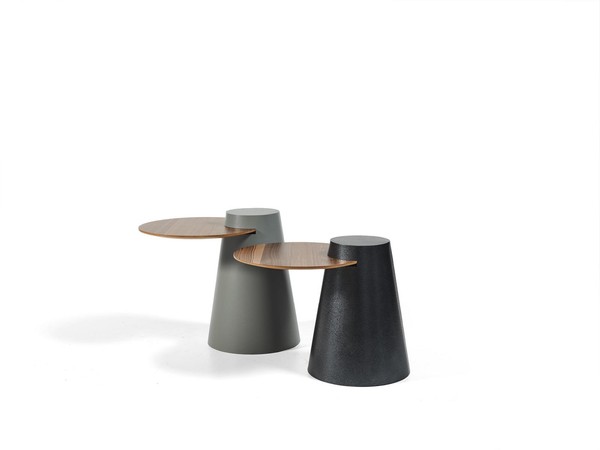 Set 2X Couchtische Kaffeetische Beistelltische Designer Runde Glastische-image