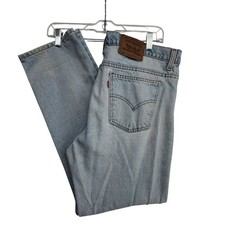 Levi's 38x30 Light Wash 505 Orange Tab Vintage Made in USA Straight Leg 90sDenim