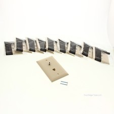 Pass & Seymour TPTELTV-I Ivory 1-Gang Phone Jack Coax Unbreakable Wallplate 10pc