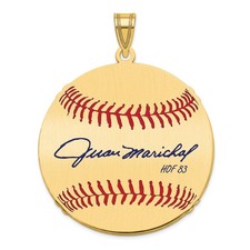 Gold-plating over Sterling Silver Juan Marichal Hall of Fame Signature Large Epo