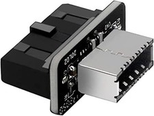USB Front Panel Adapter, Vertical C Header 3.1 Type-E Black