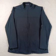 Travis Mathew Jacket Mens Large Black Newport Full Zip Fleece Performance Golf 