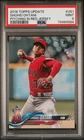 SHOHEI OHTANI 2018 TOPPS UPDATE PITCHING RED JERSEY RC #US1 PSA 9 MINT! DODGERS!