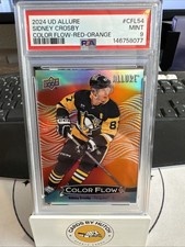 2024-25 Upper Deck Allure Red Orange Color Flow Sidney Crosby #CFL54 PSA 9