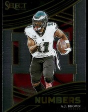 2023 Panini Select #NMB-ABR A.J. Brown Numbers Black Prizm #/1