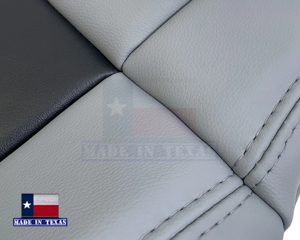 Jeep Wrangler 2008-2010 lado conductor pasajero Syn. Funda de asiento de cuero gris Foto 2 de 4