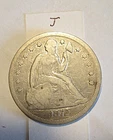 1872 United States Seated Liberty Silver Dollar $1  #J