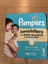 Pampers Swaddlers Size 1 Baby Diapers 96 Ct 8  14 lbs 