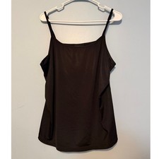 Lane Bryant Women's 18/20W Black Camisole Top Adjustable Spaghetti Straps 1818