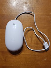 Apple Mighty Mouse A1152 USB Optical White Wired Computer Mouse AUTHENTIC