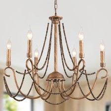 6-LIGHT DIMMABLE CANDLE STYLE CHANDELIER