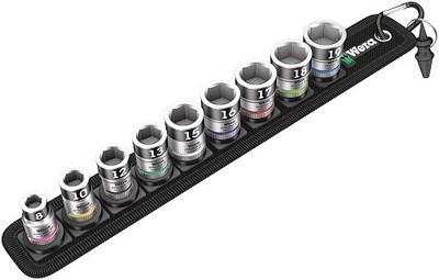 Wera Tools 5003970001 Belt B 1 Zyklop Socket Set W/Holding Func, 1EA