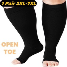 Premium Plus Size Compression Socks For Men Women Cycling Toeless Sport Socks