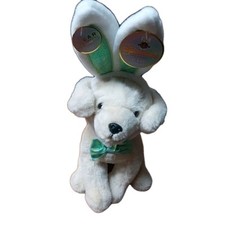FAO Schwarz Plush 12" Labrador Puppy Dog Stuffed Animal with Easter Bunny Ears