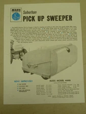 VINTAGE MARS SUBURBAN PICK UP SWEEPER #444A SPEC SHEET for WHEEL HORSE TRACTORS