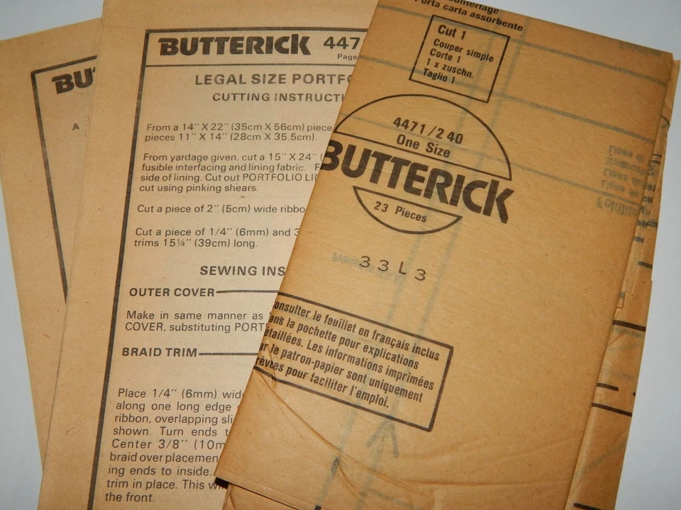 Desk Accessories Sewing Pattern Butterick UC FF Craft Briefcase Frame Portfolio  - Image 3 of 4