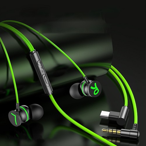 Auricolari in metallo cablati tipo C nell'orecchio auricolari da gioco mobili bassi pesanti con - Foto 5 di 9