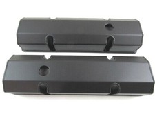 Chevy Sbc 327 350 383 Fabricated Aluminum Tall Valve Covers Black E41303bc