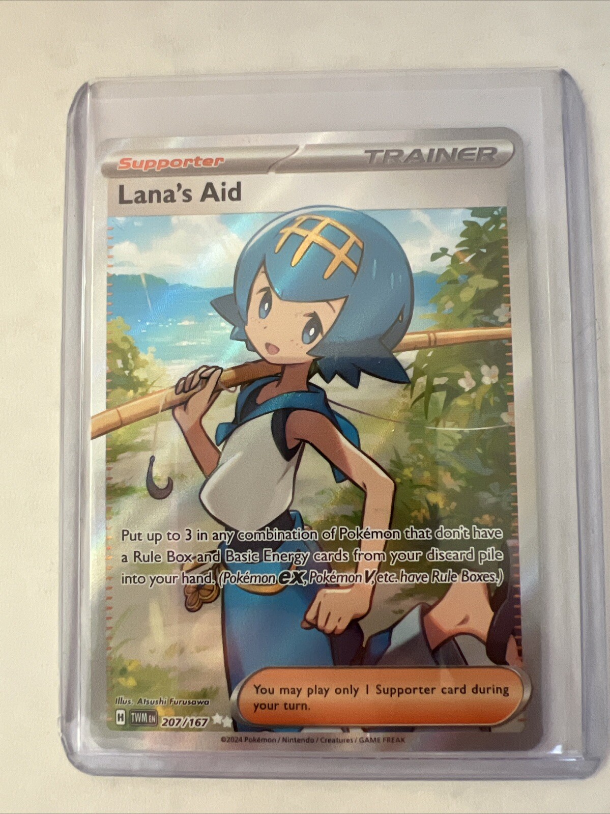 Pokemon LANA'S AID 207/167 Twilight Masquerade RARE FULL ART