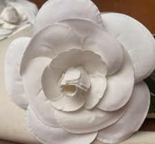 vintage cotton gardenia 4.5" white 1pc made in Czechoslovakia