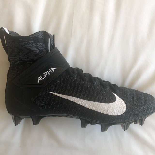 Botas de fútbol americano Nike Alpha Menace Elite 2 botines negros Reino Unido 12 anchos