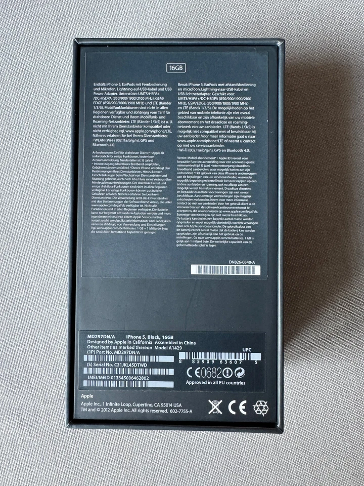 Apple iPhone 5 - MD297DN/A - Black - 16 GB, OVP - 2012, Schnäppchen - Bild 4 von 4