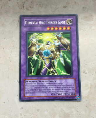 Yu-Gi-Oh ELEMENTAL HERO THUNDER GIANT, RARE, DP1-EN011