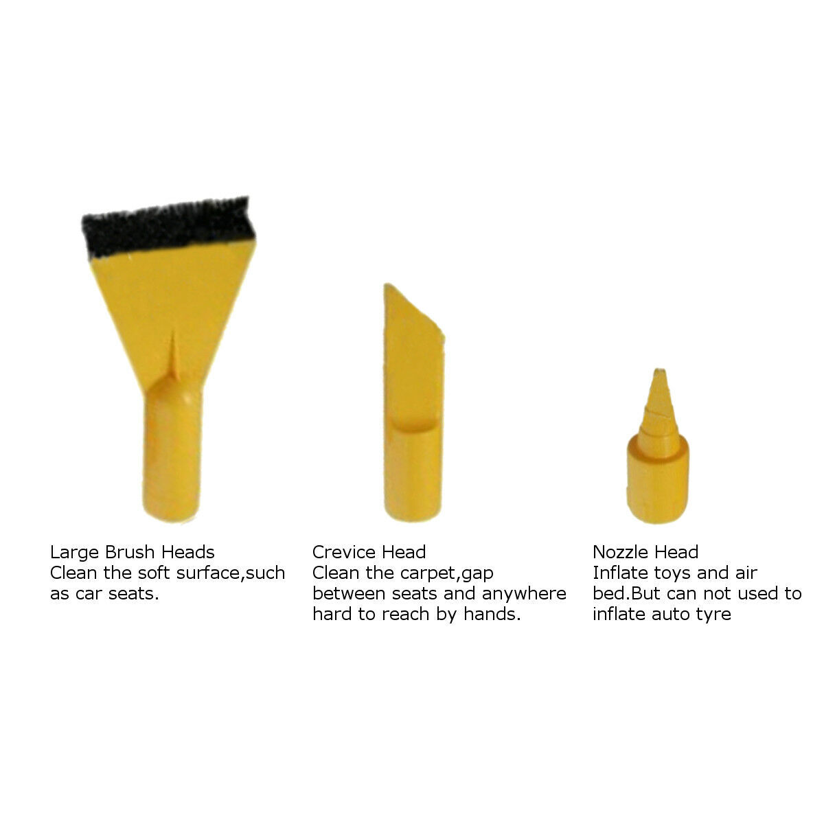 12V Wet Dry Vacuum Cleaner Portable Handheld Light Inflator Auto Car Van Caravan