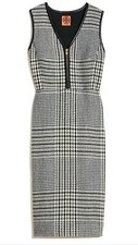 NWT Tory Burch Timberwolf multi Thandie stretch wool shift dress size 4