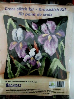Orchidea Tapestry Cross Stitch Kit 9076 - Purple Irises
