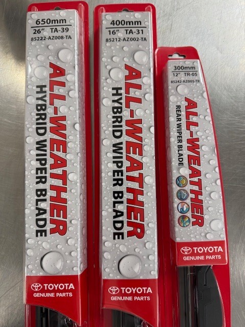 2019-2025 TOYOTA RAV4 FRONT AND REAR WIPER BLADES GENUINE TOYOTA