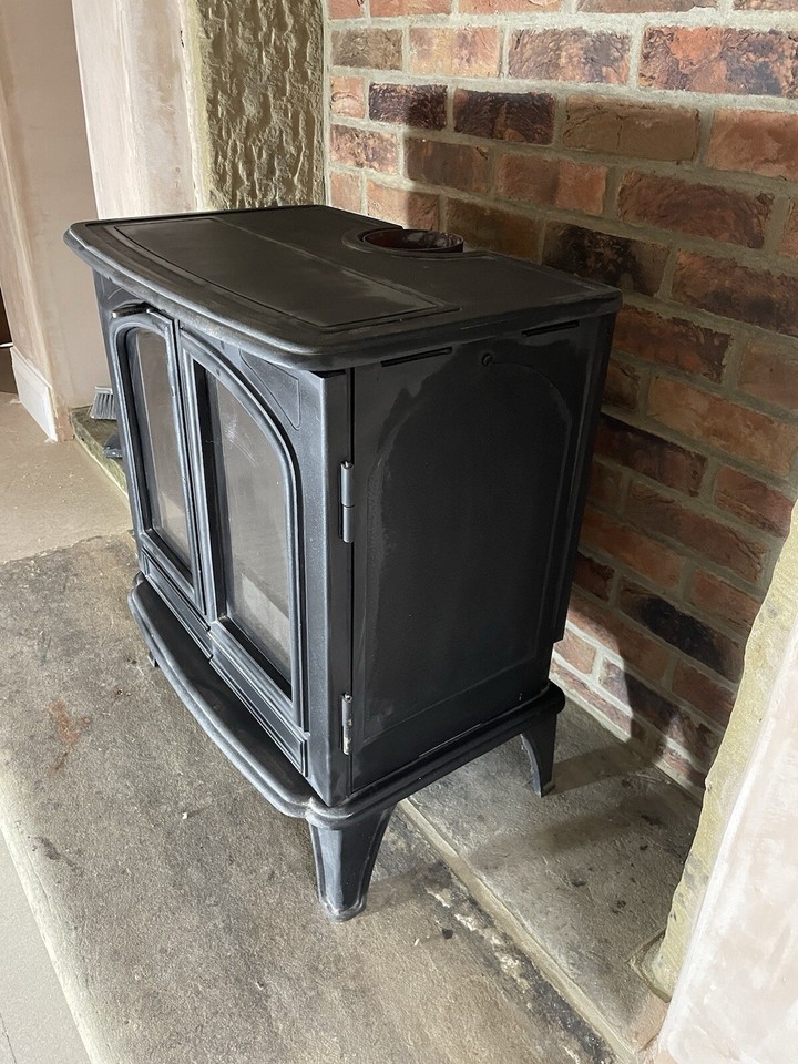 LOG BURNER STOVE MULTI FUEL CAST IRON USED eBay