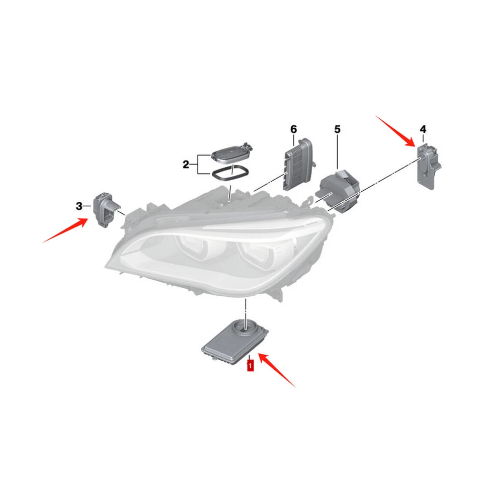 Módulo de señal de giro de control de faros LH para BMW F01 LCI 740i 750i 750iX 2013-15 Foto 2 de 4