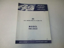 Montgomery Wards Sea King 20 HP Model VWB-299201 Parts Catalog Manual MW-24