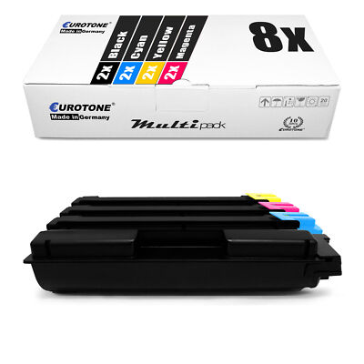 8x Eurotone ECO Cartridge for Kyocera Ecosys P-6035-cdn M-6035-cidn M-6535-cidn