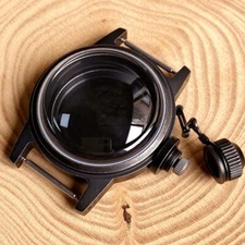 36mm Retro Frogman Bubble Sapphire Watch Case Fit NH34 NH35 NH36 ETA2824 Move