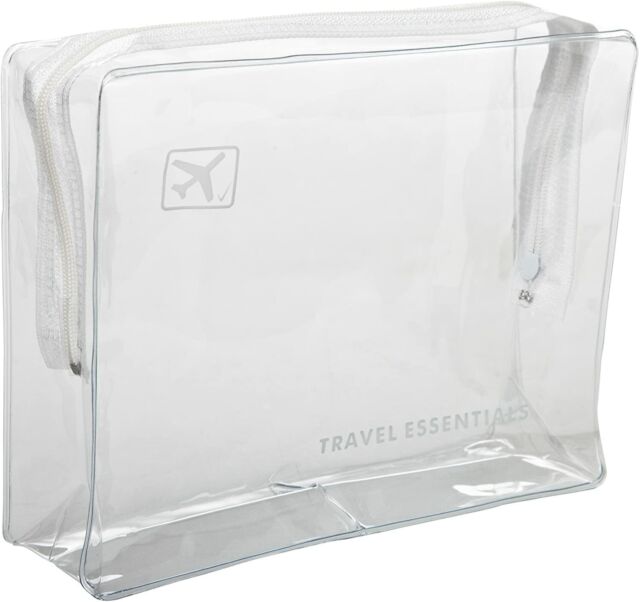 TRAVEL ZIP BAGS CLEAR LIQUID TOILETRIES CABIN HOILDAY AIRPORT APPROVED