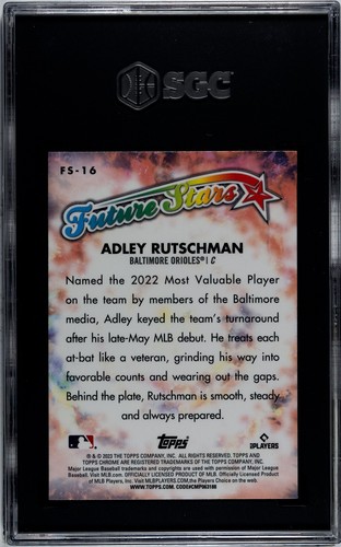 2023 Topps Chrome #FS-16 Adley Rutschman RC Future Stars SGC Graded 10 GM - Picture 2 of 2