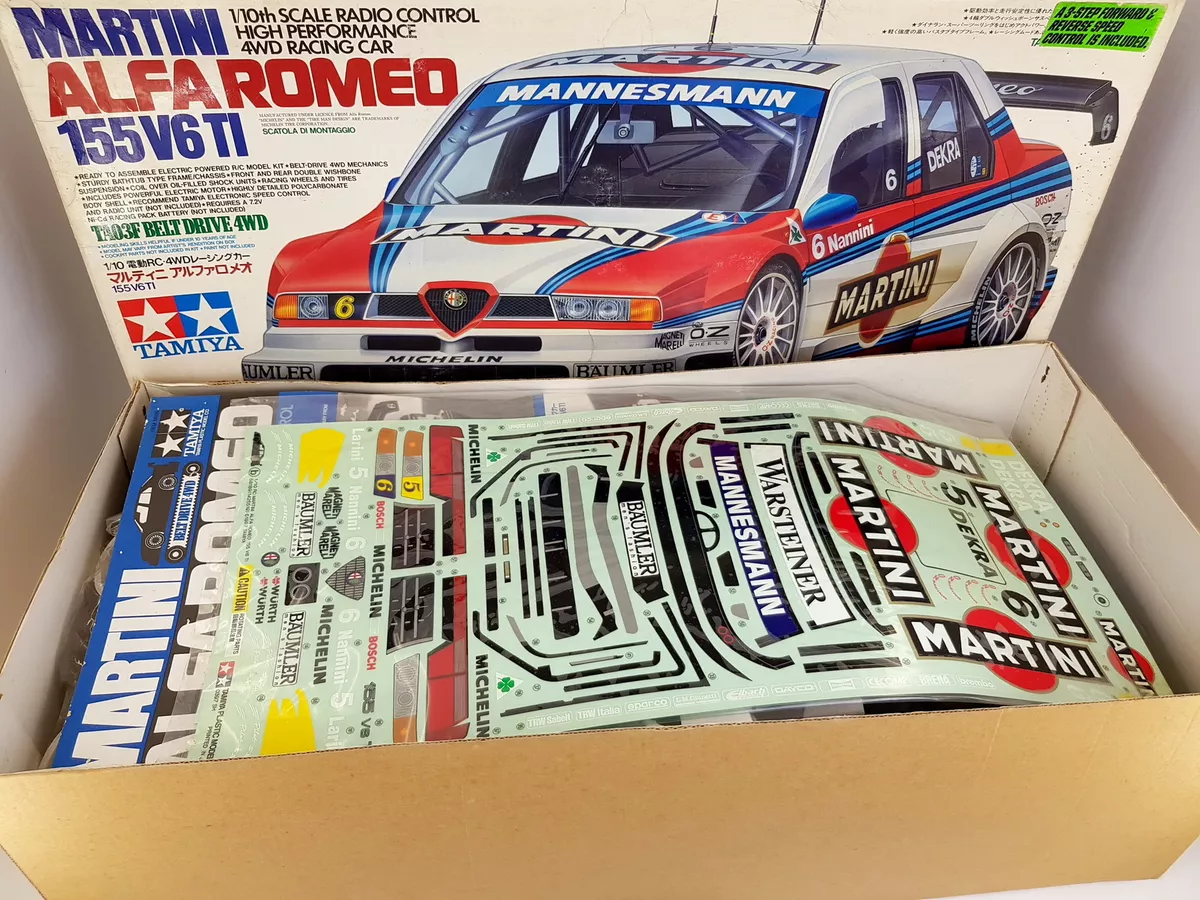 Tamiya 1/10 R/C Martini Alfa Romeo 155 V6 TI TA03F Chassis(Radio Control)  #58189