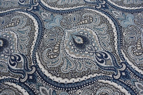 Tablecloth Provence 140x140 CM Blue Paisley Jacquard Gobelinart from France - Picture 4 of 8